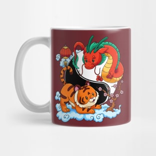 Yin Yang Tiger and Dragon: Year of the Dragon Mug